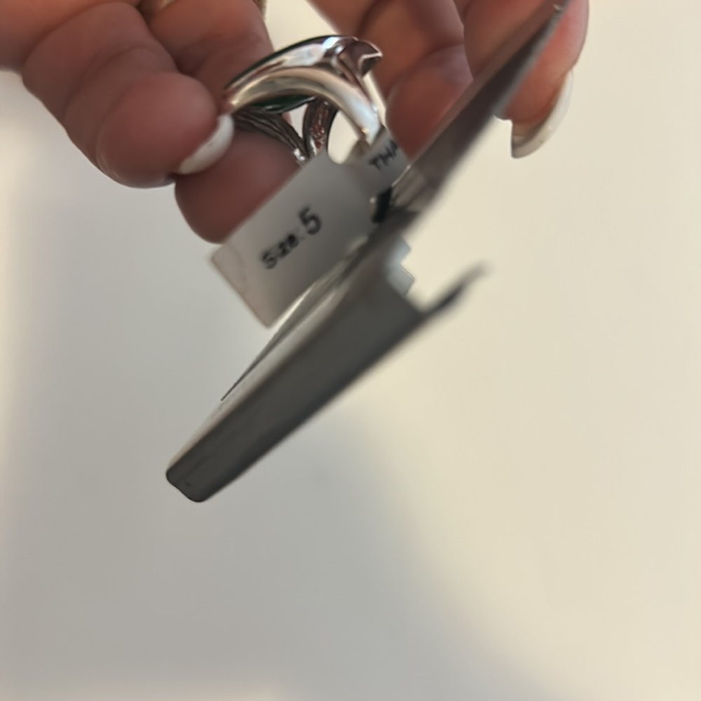 Sterling Silver size 5 ring. Not a natural stone. - Picture 2 of 3